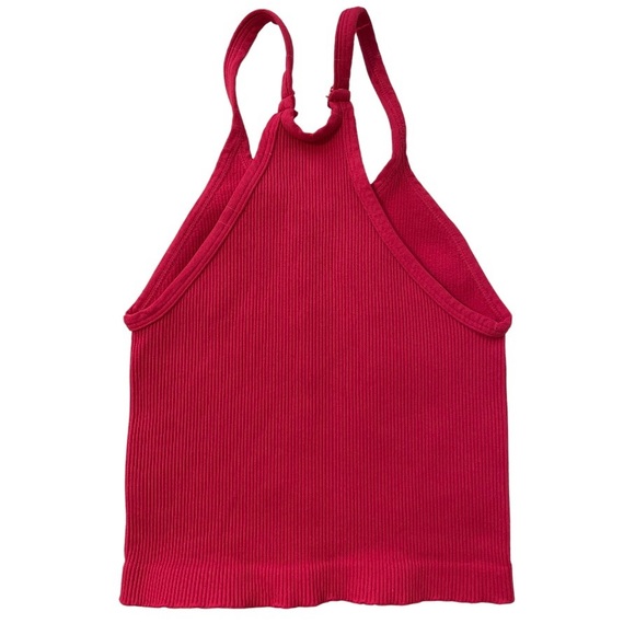 Free People Happiness Runs Long Crop Tank PUNCH pomegranate pink XS/S $40 - Picture 2 of 10